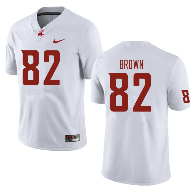 Men #82 Travion Brown Washington State Cougars Football Jerseys Sale-White